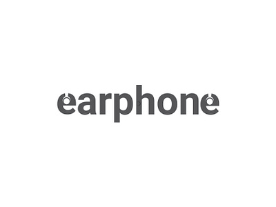 Earphone awesome logo branding design flat icon illustration logo logo design logotype typography