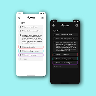 Daily UI 042 - "To Do List" adobe adobexd app app design daily ui daily ui challenge dailyui dailyuichallenge dark mode darkmode design ios to do app to do list todo app todo list todolist ui