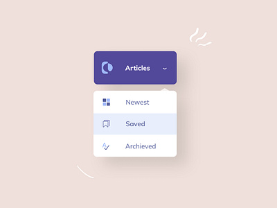 Daily UI 027 - Dropdown archieved articles dailyui dailyui027 dailyui27 dailyuichallenge dropdown dropdown menu dropdowns newest saved uidesign uxdesign