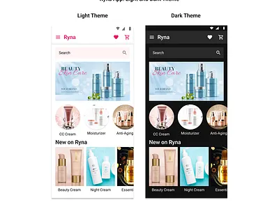 Light and Dark Theme animation icon typography ui ux