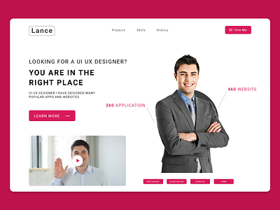 UI Profile Freelacner branding ui ui design ui ux webdesign website