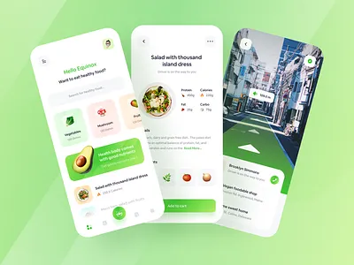 Kesehatanmu - Healthy Food Apps🥬 app clean delivery app diet eat food food app food delivery green health healthy minimalist mobile nutrition simple ui ux vegetable