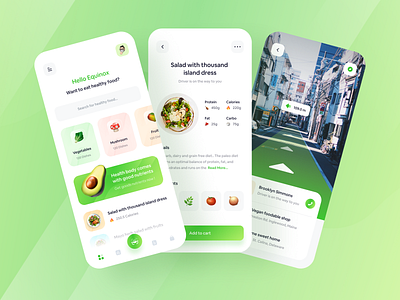 Kesehatanmu - Healthy Food Apps🥬 app clean delivery app diet eat food food app food delivery green health healthy minimalist mobile nutrition simple ui ux vegetable