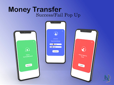 Success/Fail Pop Up for a Money Transfer 011 dailyui message popup static