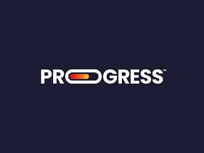 Progress Logo brand brand mark branding gradient loading logo logo design mark progress wordmark