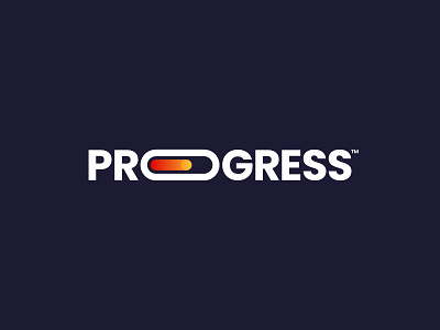 Progress Logo brand brand mark branding gradient loading logo logo design mark progress wordmark