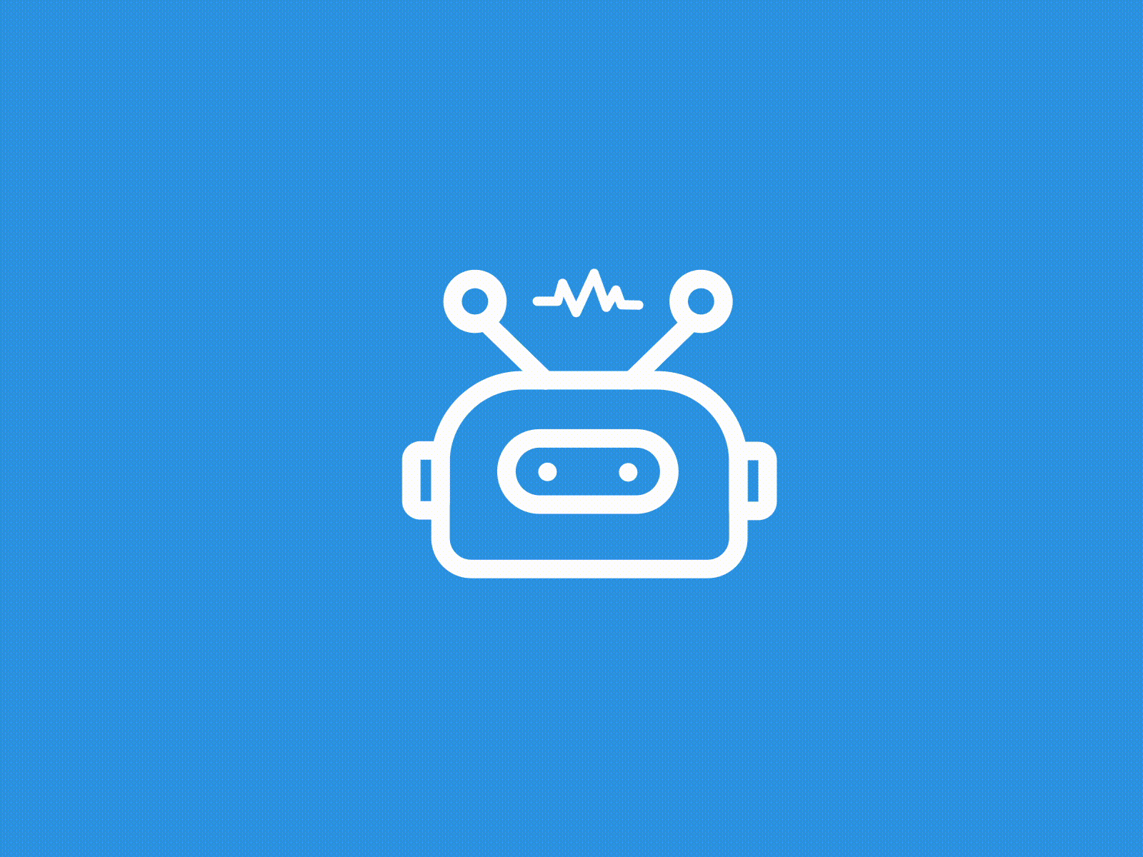 The robot animation app branding design typography