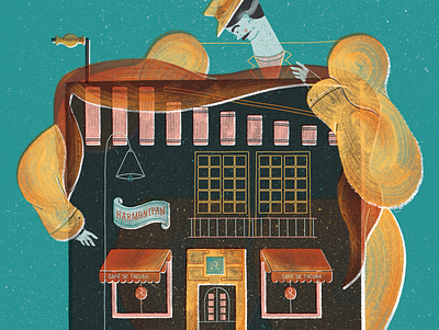 It's a beautiful morning art direction digital 2d editorial illustration illustration