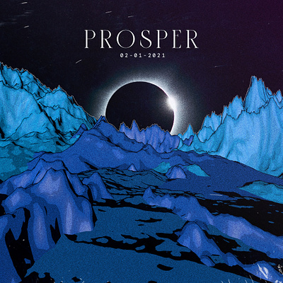 PROSPER album album art albumcover cinema4d cover art design landscape moon motion music music art typography