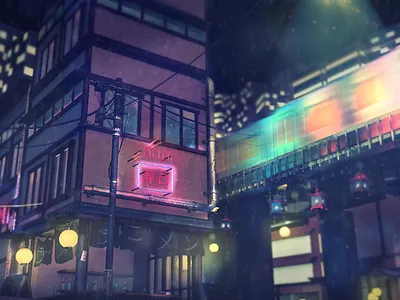 Alone in Tokyo 3d 3d animation 3d set architecture japan tokyo