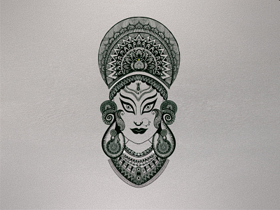 Maa Durga Mandala Art jpg artist branding design durga god goddess illustration illustrations illustrator logo mandala mandala art mandala design mandalas mother typography ui vector zentangle zentangle art