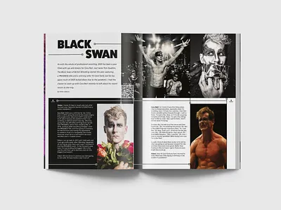 Cara Noir Spread - Turnbuckle Magazine editorial design wrestling