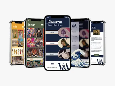 V&A Museum mobile UX/UI Design adobe xd mobile app ui design ux design