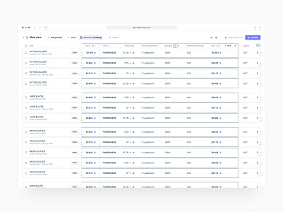 Tables - Product planning (SaaS web app) admin clean dashboard enterprise design enterprise ux minimal saas design software table tables ui designer ux ux designer ux ui designer web app web app design web app ui web applications ux web design