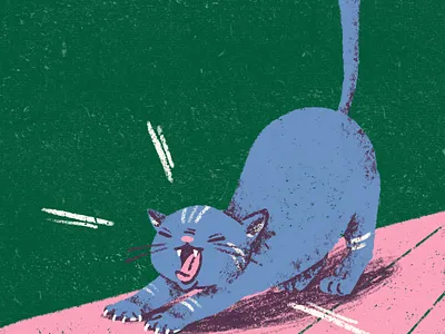 All cats are beautiful animal cat cats character colors crayon digital drawing fangs graphic illustration modern procreate yawn