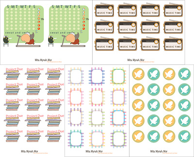 Planner Stickers design illustration planners