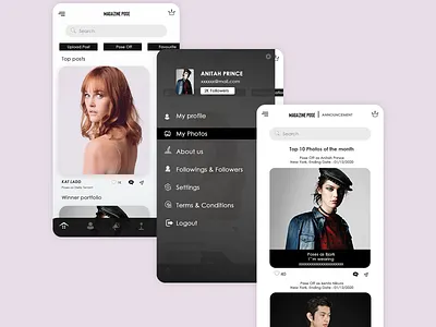 Magazine Pose App magazine app mobile app design ui design