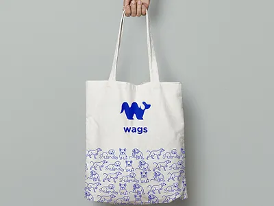 Wags Tote Bag branding design icon icons illustration logo vector wags