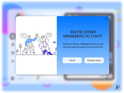 Pop-up/Overlay Screen UI app dailyui dailyuichallenge design figma font icon messaging minimal modern popoup ui web