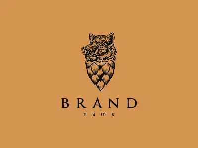 Hop Boar Logo branding design illustration logo vector