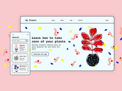 Fancy Plants for Floral UX design free freebies illustration illustration design illustrations illustrations／ui illustrator system ui ux
