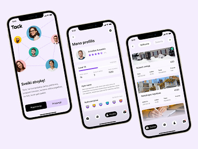 Tack | UI/UX | App design app app design application beautiful brand clean clean ui design minimalistic modern phone app product product design simple startup ui ui design ux