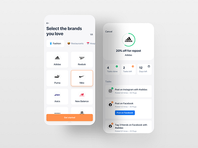 Promote brands - App UI app clean design ios iphone x mobile onboarding ui white