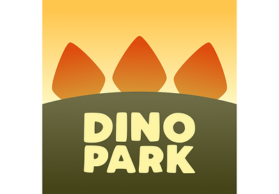 Dinosaur Amusement Park Logo dailylogo dailylogochallenge day 35 dino dinosaur logo minimalist park vector