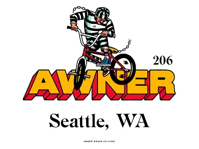 Jailbird awner bmx bmx bike jail jailbird lettering seattle type