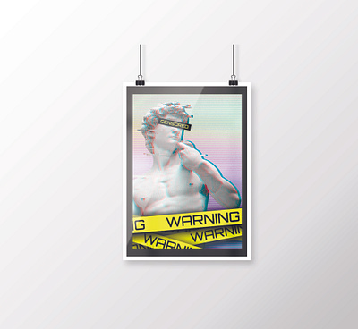 Warning poster | wrng design photoshop postcard poster poster art poster design