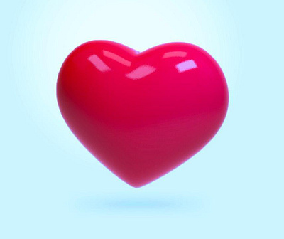 glance heart 3d 3d figure 3d illustrator 3d model cinema4d heart light photoedits realistic red render simple model texture