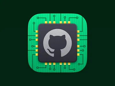 GitHub G1 Chip app app icon developer developer tools github icon ios logo octocat ui vector