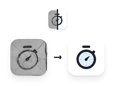 Workout App Icon design icon iconography sketch ui