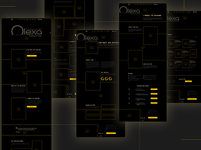 Prototype. Website for a sculptor concept dark theme dark ui design personal website prototype sculptor uiux ux uxdesign web website website design wireframe