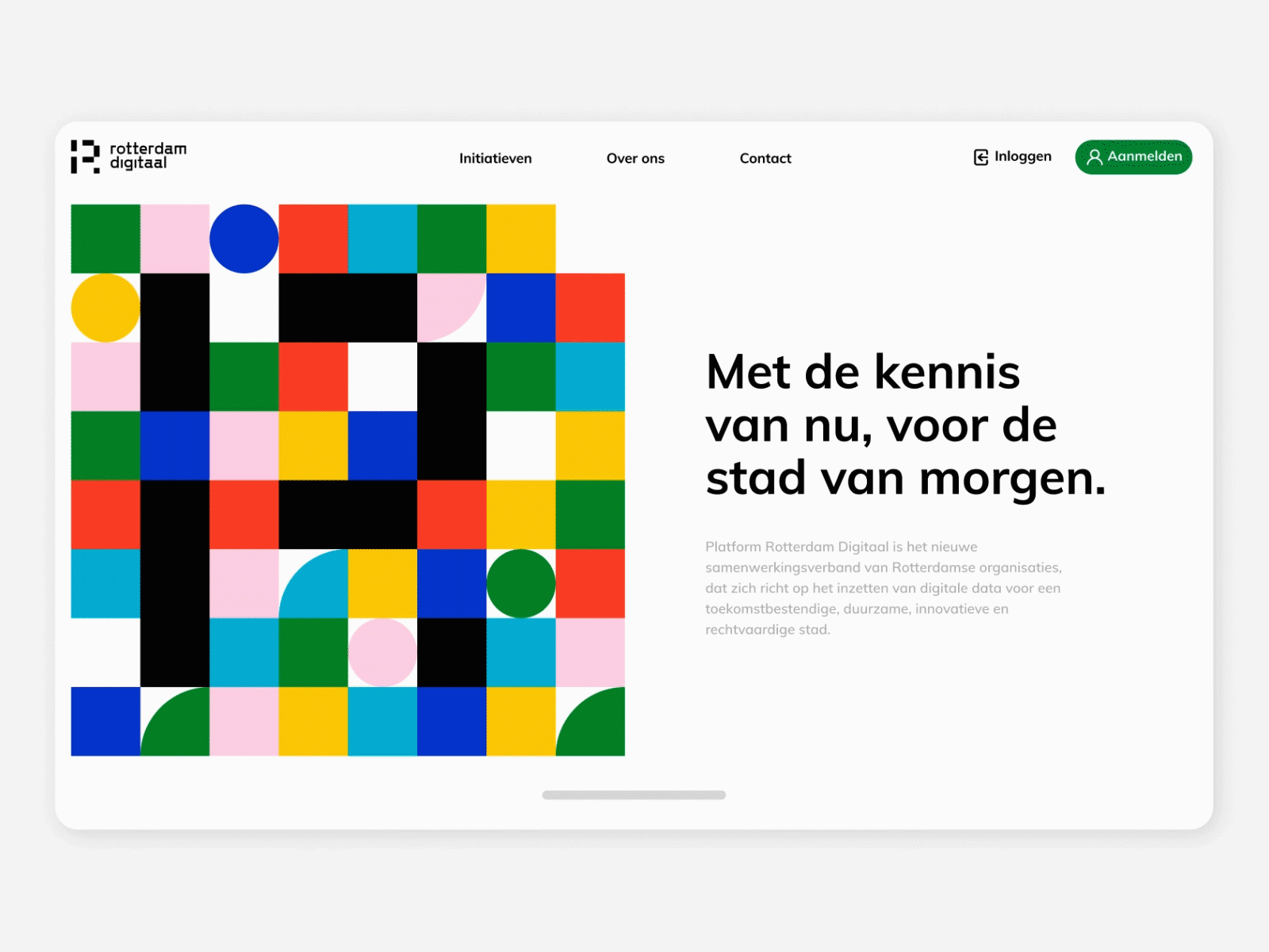 Rotterdam Digitaal - Landing page homepage landing page sketch ui website