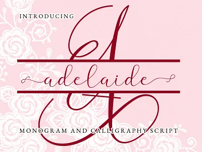 Adelaide Script & Monogram beautiful font calligraphy calligraphy font crafty font cursive font design font display font handwriting handwritten lettering logo font monogram photography font swash font swirly font typeface typography wedding font