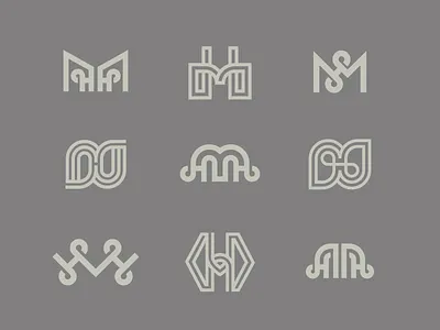 MH letter h letter m logo monogram