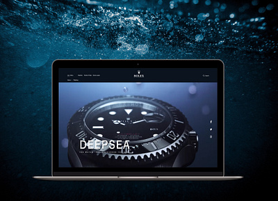 Rolex Website Concept for Diving Watch adobexd after effects rolex uidesign ux uxdesign uxui watch web design website