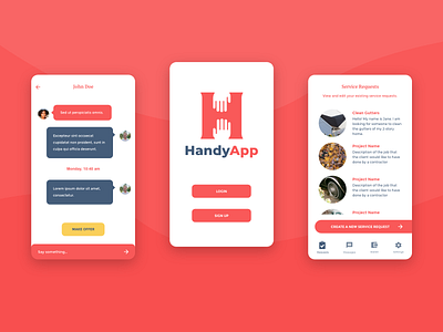 HandyApp mobile app mobile ui ui ui ux ui design ux