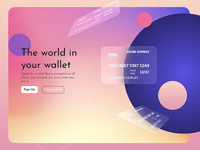 Credit card UI adobe xd design ui