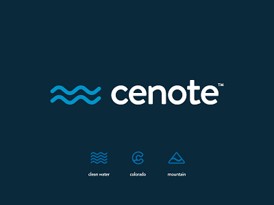 cenote branding branding cenote clean colorado hydration mountain mountain logo water