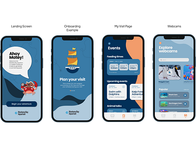 Monterey Bay Aquarium App Reimagination app brand design branding concept redesign