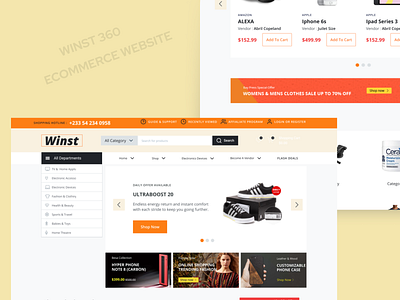 Winst 360 Ecommerce Website affiliate africa app beautiful design ecommerce landing page ui