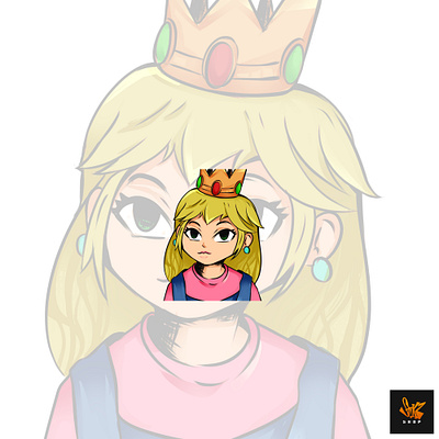 Princess Peach Emote emote emotes game illustration nintendo princesspeach streamer supermario twitch