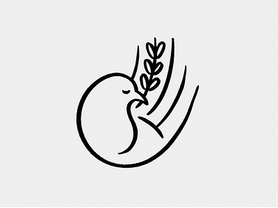 Live Peaceably ben stafford doodle dove hand illustration ink olive branch peace procreate texture