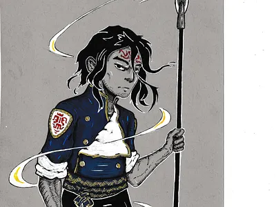 kaladin art book illustration character design fanart illustration ink