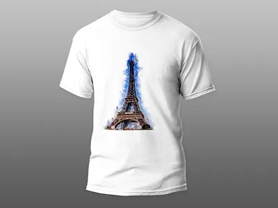 Eiffel Tower Watercolor Building Sketch building graphic watercolor design watercolor sketch
