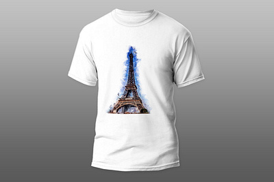 Eiffel Tower Watercolor Building Sketch building graphic watercolor design watercolor sketch