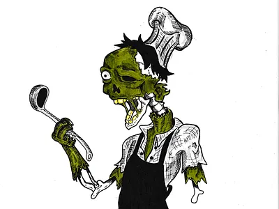 Zombie art character design creature design illustration ink traditional art