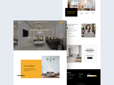 Landing Page for Decorative Lights clean landing page minimal minimalist typography ui uidesign ux uxdesign website website design